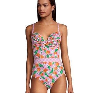 Draper James Lands End One Piece Wrap Swimsuit
